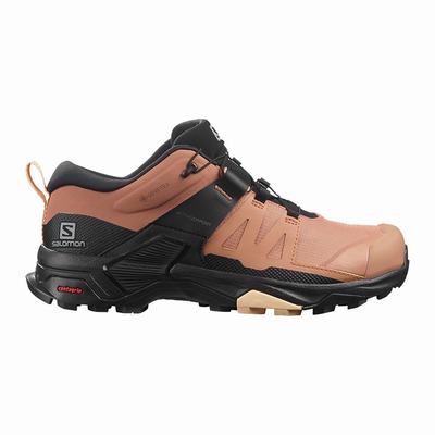 Női Salomon X ULTRA 4 GORE-TEX Túracipő SA6418972 Fekete/Krém